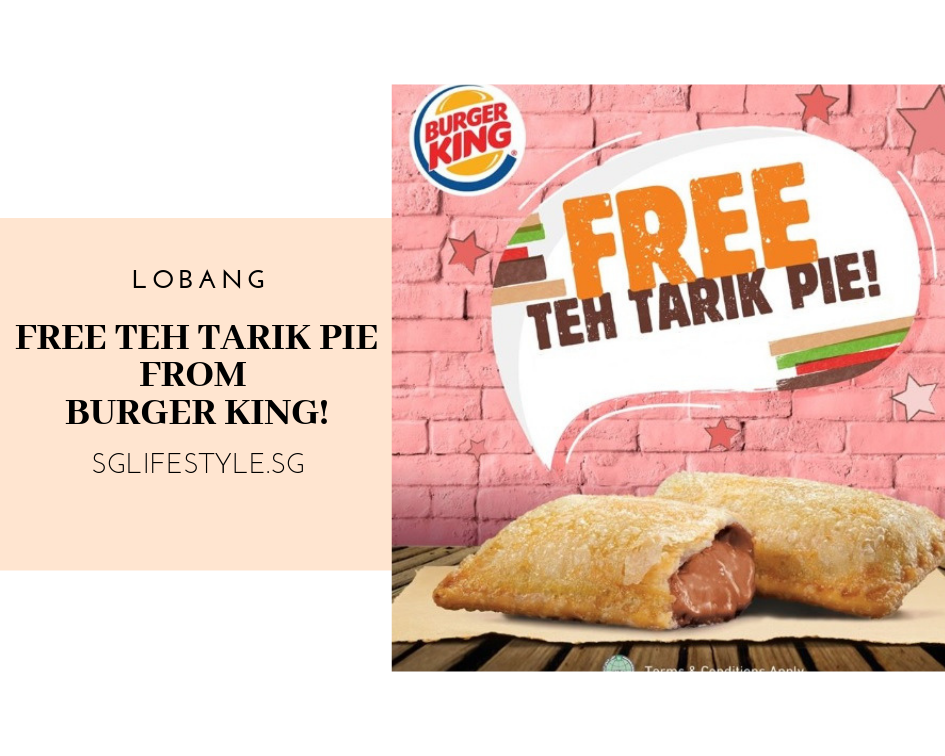 teh tarik pie burger king