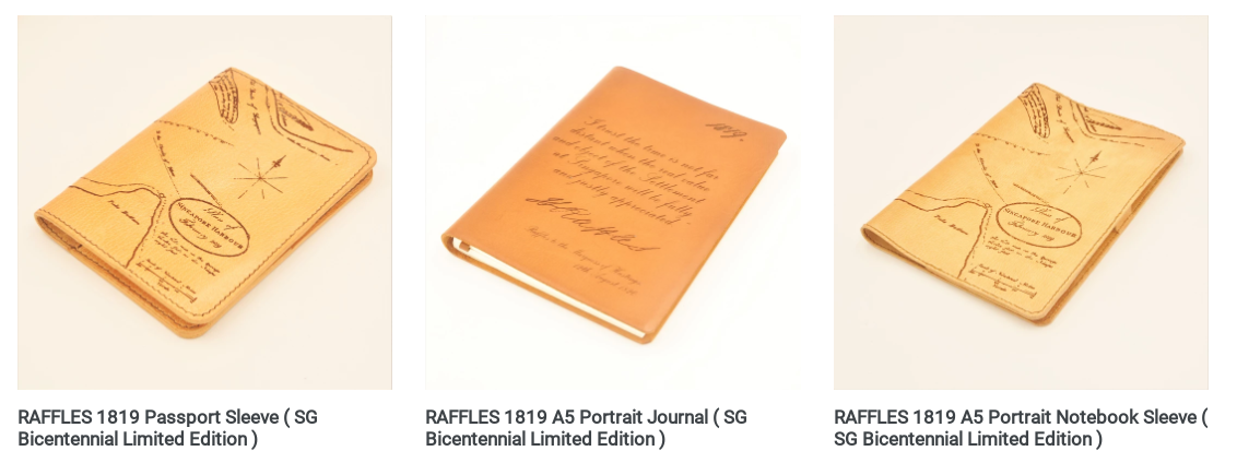 SINGAPORE BICENTENNIAL Limited Edition Collection of leather passport