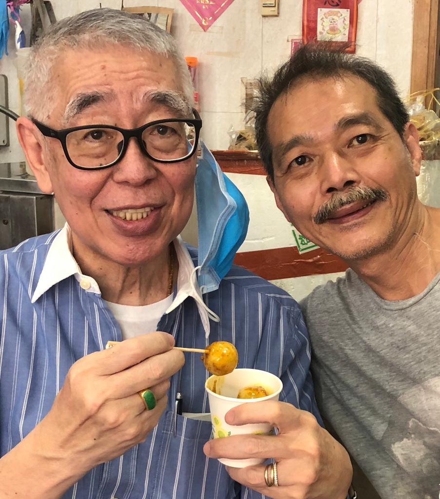 Robert Chua with Mr. Lam Law Ping (林羅平) of Tak Hing Fishball Company 德興魚蛋公司