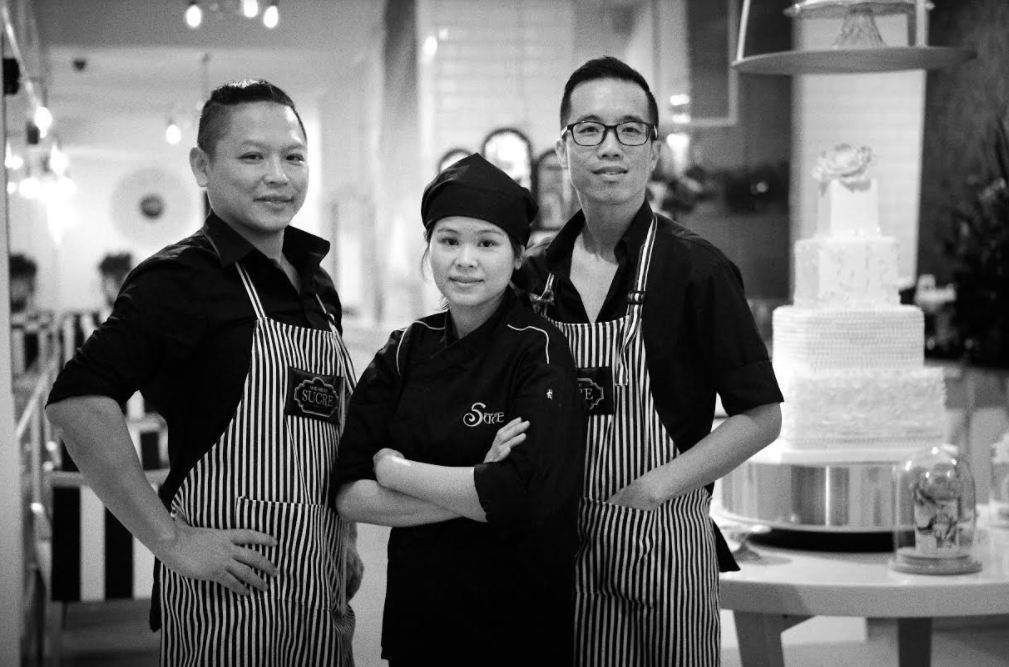 Mad About Sucre Founders. L to R: ERIC CHAN, LENA CHAN AND JAMES TAN