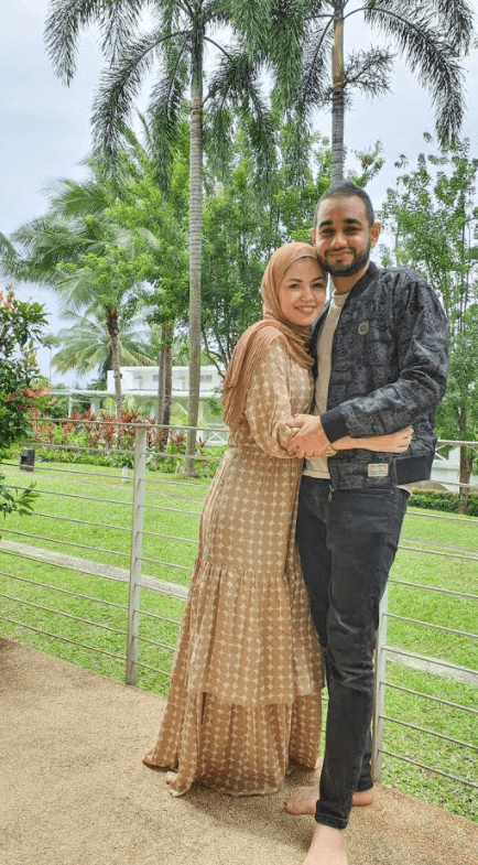 Nawal with husband Qader