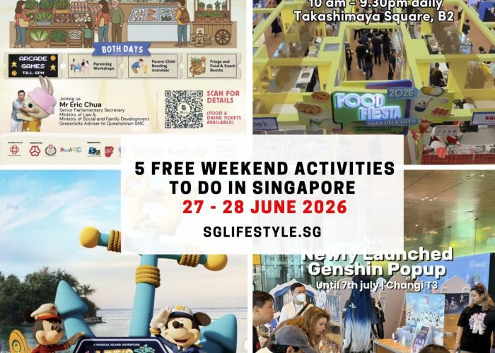 5 FREE WEEKEND ACTIVITIES TO DO IN SINGAPORE [27 - 28 JUNE 2026]