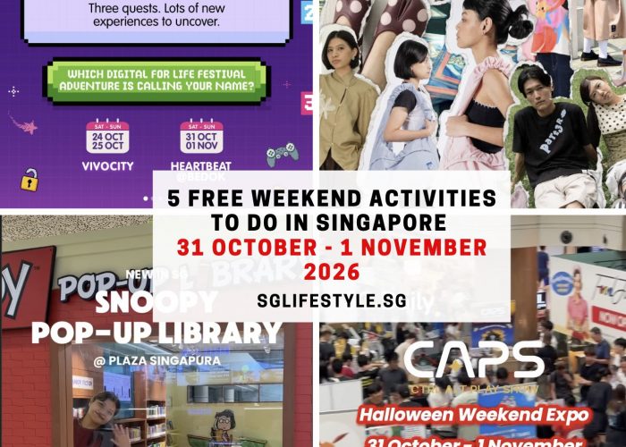 5 FREE WEEKEND ACTIVITIES TO DO IN SINGAPORE [31 OCTOBER - 1 NOVEMBER 2026]