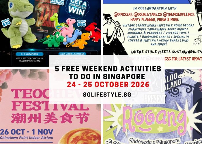 5 FREE WEEKEND ACTIVITIES TO DO IN SINGAPORE [24 - 25 OCTOBER 2026]